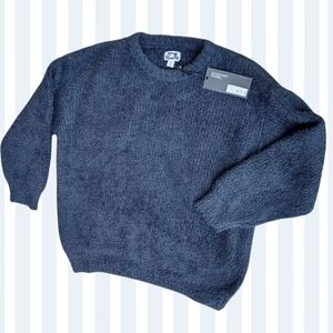 Future Collective Blue Super Soft Oversized Sweater 1X 90% Recycled Polyester